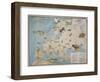 Map of Animals in Europe-Janos Balint-Framed Giclee Print