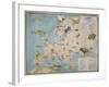 Map of Animals in Europe-Janos Balint-Framed Giclee Print