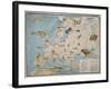Map of Animals in Europe-Janos Balint-Framed Giclee Print