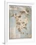 Map of Animals in North America-Janos Balint-Framed Giclee Print