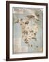 Map of Animals in North America-Janos Balint-Framed Giclee Print