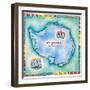 Map of Antarctica-Jennifer Thermes-Framed Photographic Print