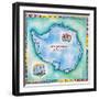 Map of Antarctica-Jennifer Thermes-Framed Photographic Print