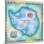 Map of Antarctica-Jennifer Thermes-Mounted Photographic Print