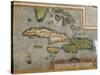 Map of Antilles Islands-null-Stretched Canvas