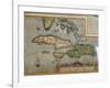 Map of Antilles Islands-null-Framed Giclee Print