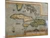 Map of Antilles Islands-null-Mounted Giclee Print