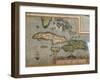 Map of Antilles Islands-null-Framed Giclee Print