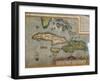 Map of Antilles Islands-null-Framed Giclee Print