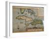 Map of Antilles Islands-null-Framed Giclee Print