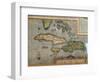 Map of Antilles Islands-null-Framed Giclee Print