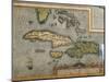 Map of Antilles Islands-null-Mounted Giclee Print