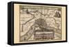 Map of Antwerp, Belgium-Pieter Van der Keere-Framed Stretched Canvas