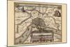 Map of Antwerp, Belgium-Pieter Van der Keere-Mounted Art Print