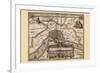 Map of Antwerp, Belgium-Pieter Van der Keere-Framed Premium Giclee Print