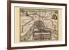 Map of Antwerp, Belgium-Pieter Van der Keere-Framed Premium Giclee Print