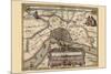 Map of Antwerp, Belgium-Pieter Van der Keere-Mounted Premium Giclee Print