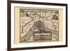 Map of Antwerp, Belgium-Pieter Van der Keere-Framed Art Print