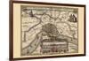 Map of Antwerp, Belgium-Pieter Van der Keere-Framed Art Print