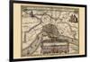 Map of Antwerp, Belgium-Pieter Van der Keere-Framed Art Print