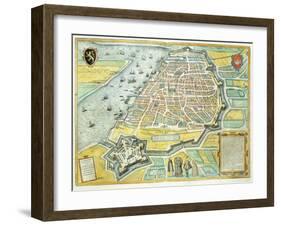 Map of Antwerp-null-Framed Giclee Print