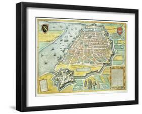 Map of Antwerp-null-Framed Giclee Print