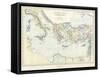 Map of Apostle Paul's missionary journeys in the mediterranean-Philip Richard Morris-Framed Stretched Canvas