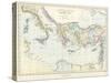 Map of Apostle Paul's missionary journeys in the mediterranean-Philip Richard Morris-Stretched Canvas