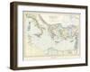 Map of Apostle Paul's missionary journeys in the mediterranean-Philip Richard Morris-Framed Giclee Print