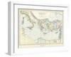 Map of Apostle Paul's missionary journeys in the mediterranean-Philip Richard Morris-Framed Giclee Print