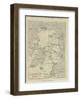 Map of Arctic Region Indicating Route Followed by Explorer Fridtjof Nansen on Board of Ship-null-Framed Giclee Print