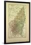 Map of Ardêche France-null-Framed Giclee Print