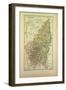 Map of Ardêche France-null-Framed Giclee Print