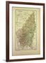 Map of Ardêche France-null-Framed Premium Giclee Print