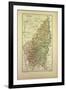 Map of Ardêche France-null-Framed Premium Giclee Print