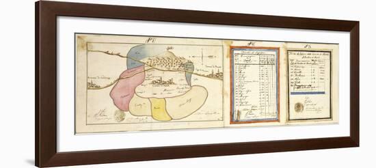 Map of Area of Maletto, Catania Province, Sicily Region-null-Framed Giclee Print