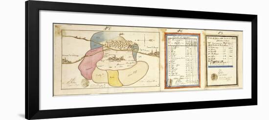 Map of Area of Maletto, Catania Province, Sicily Region-null-Framed Giclee Print