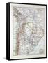 Map of Argentinia Chile Bolivia Uruguay and Paraguay 1899-null-Framed Stretched Canvas