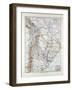 Map of Argentinia Chile Bolivia Uruguay and Paraguay 1899-null-Framed Giclee Print