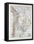 Map of Argentinia Chile Bolivia Uruguay and Paraguay 1899-null-Framed Stretched Canvas