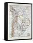 Map of Argentinia Chile Bolivia Uruguay and Paraguay 1899-null-Framed Stretched Canvas