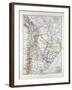 Map of Argentinia Chile Bolivia Uruguay and Paraguay 1899-null-Framed Giclee Print