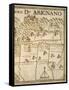 Map of Arignano, Italy, from the Atlas Atlante Delle Locazioni, 1687-1697-Antonio and Nunzio Michele-Framed Stretched Canvas