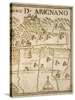 Map of Arignano, Italy, from the Atlas Atlante Delle Locazioni, 1687-1697-Antonio and Nunzio Michele-Stretched Canvas