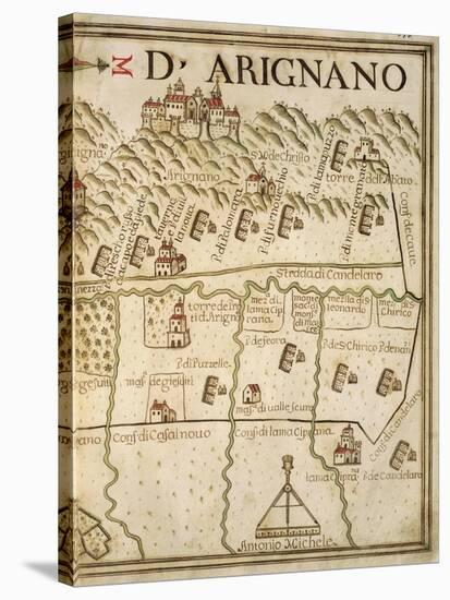 Map of Arignano, Italy, from the Atlas Atlante Delle Locazioni, 1687-1697-Antonio and Nunzio Michele-Stretched Canvas