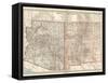 Map of Arizona and New Mexico. United States-Encyclopaedia Britannica-Framed Stretched Canvas