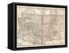 Map of Arizona and New Mexico. United States-Encyclopaedia Britannica-Framed Stretched Canvas