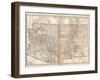 Map of Arizona and New Mexico. United States-Encyclopaedia Britannica-Framed Art Print