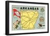 Map of Arkansas-null-Framed Art Print