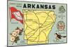 Map of Arkansas-null-Mounted Art Print